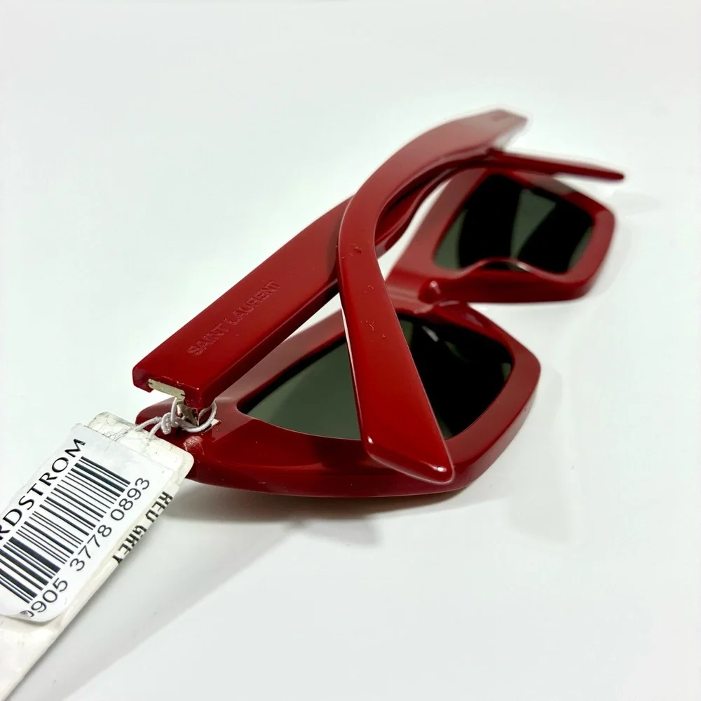 Saint Laurent 52mm Cat Eye Sunglasses Red SL 467 NEW
